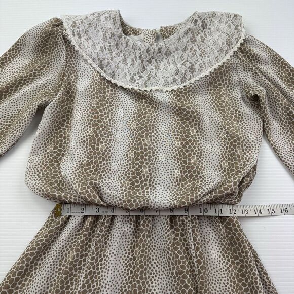 Vintage Perceptions 7/8 Prairie Dress Lace Collar Modest Cottagecore Made USA - Picture 9 of 12